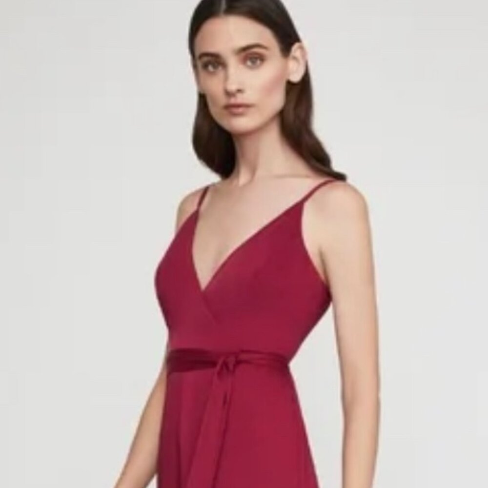 Spaghetti Strap BCBG Jumpsuit-Maroon, Small